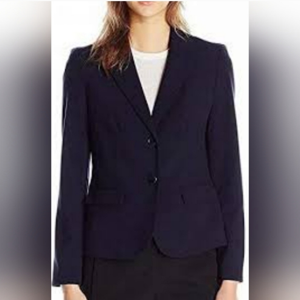 Nine West | Navy Blue, Two-Button Blazer, Size 4